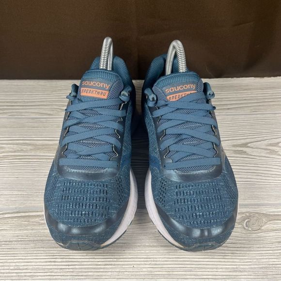 Saucony Breakthru 4 Blue Running Shoe Athletic Sneaker Womens 7 - Picture 2 of 9